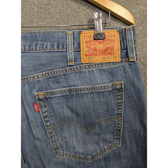 Levis 527 Bootcut Jeans Mens 38x32 Denim Pants Modern Staple Basic Modern - Picture 9 of 13